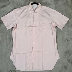 NWOT Nat Wise Vintage 70s Pink Short Sleeve Button Up Shirt Retro Style M/L‎